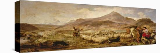 Drovers in Glen Sligichan, Isle of Skye, 1860-Richard Ansdell-Stretched Canvas