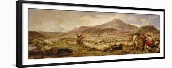 Drovers in Glen Sligichan, Isle of Skye, 1860-Richard Ansdell-Framed Giclee Print