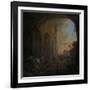 Drovers with Cattle under an Arch of the Colosseum in Rome-Jan Asselijn-Framed Art Print