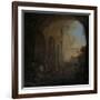 Drovers with Cattle under an Arch of the Colosseum in Rome-Jan Asselijn-Framed Art Print