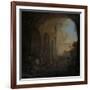 Drovers with Cattle under an Arch of the Colosseum in Rome-Jan Asselijn-Framed Art Print