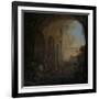 Drovers with Cattle under an Arch of the Colosseum in Rome-Jan Asselijn-Framed Art Print