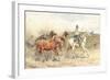 Droving Horses in the Roman Campagna (W/C on Paper)-Enrico Coleman-Framed Giclee Print