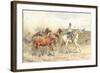 Droving Horses in the Roman Campagna (W/C on Paper)-Enrico Coleman-Framed Giclee Print