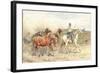 Droving Horses in the Roman Campagna (W/C on Paper)-Enrico Coleman-Framed Giclee Print