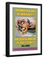 Drown in a Vat of Whiskey?-null-Framed Art Print