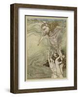 Drowning Girl-Arthur Rackham-Framed Art Print