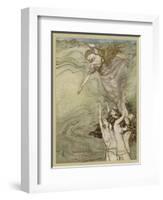 Drowning Girl-Arthur Rackham-Framed Art Print