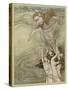 Drowning Girl-Arthur Rackham-Stretched Canvas