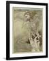 Drowning Girl-Arthur Rackham-Framed Art Print