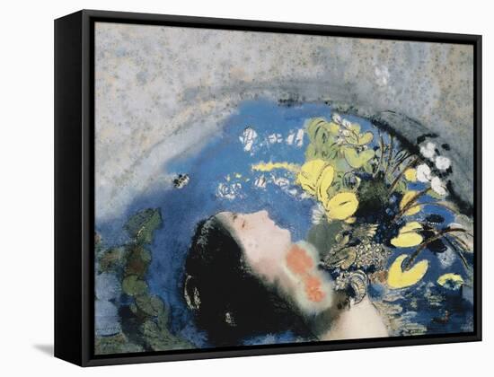 Drowning of Ophelia-Odilon Redon-Framed Stretched Canvas