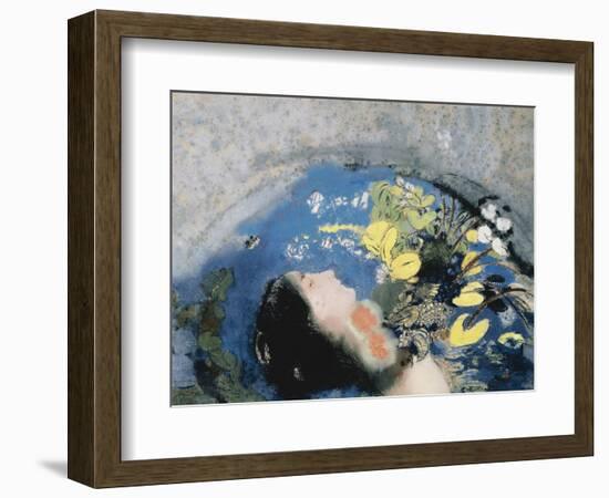 Drowning of Ophelia-Odilon Redon-Framed Giclee Print