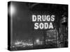 Drug Store Sign-null-Stretched Canvas