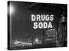 Drug Store Sign-null-Stretched Canvas