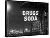 Drug Store Sign-null-Framed Stretched Canvas