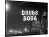 Drug Store Sign-null-Stretched Canvas