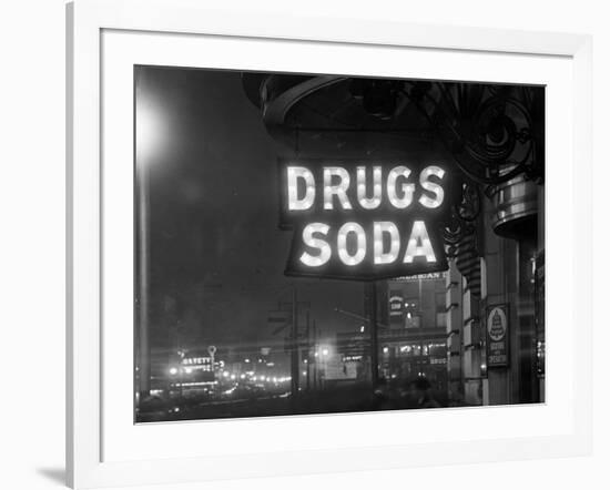 Drug Store Sign-null-Framed Photographic Print