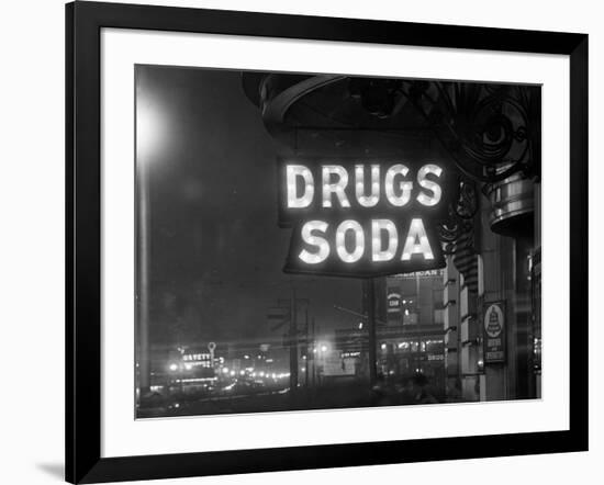 Drug Store Sign-null-Framed Photographic Print