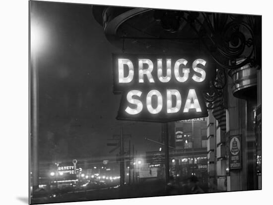 Drug Store Sign-null-Mounted Photographic Print