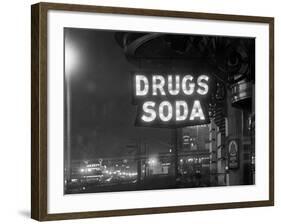 Drug Store Sign-null-Framed Photographic Print