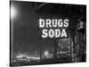 Drug Store Sign-null-Stretched Canvas