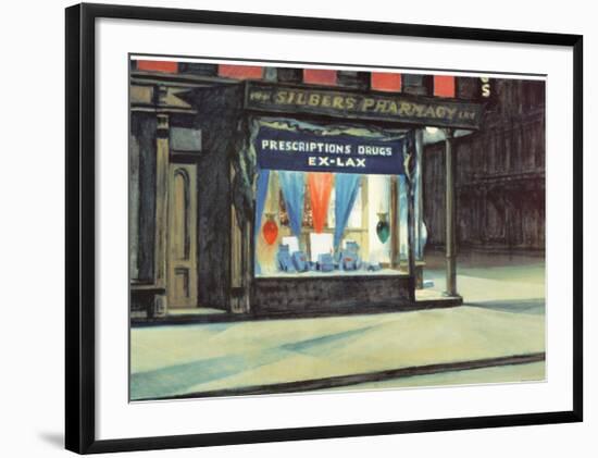 Drug Store-Edward Hopper-Framed Art Print