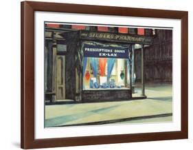 Drug Store-Edward Hopper-Framed Art Print