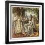 Druid Priests of Ancient Britain in Contemplative Mood in a Forest-Joseph Kronheim-Framed Art Print