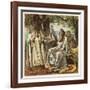 Druid Priests of Ancient Britain in Contemplative Mood in a Forest-Joseph Kronheim-Framed Art Print