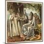 Druid Priests of Ancient Britain in Contemplative Mood in a Forest-Joseph Kronheim-Mounted Art Print