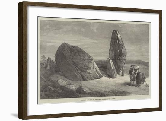 Druidic Remains of Brittany, Stones of St Barbe-null-Framed Giclee Print