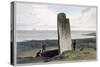 Druidical Stone at Strather near Barvas, Isle of Lewis', Hebrides, Scotland, 1820-William Daniell-Stretched Canvas