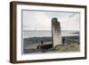 Druidical Stone at Strather near Barvas, Isle of Lewis', Hebrides, Scotland, 1820-William Daniell-Framed Giclee Print