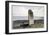 Druidical Stone at Strather near Barvas, Isle of Lewis', Hebrides, Scotland, 1820-William Daniell-Framed Giclee Print