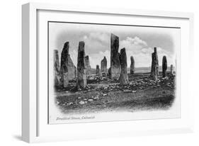 Druidical Stones, Callanish, Isle of Lewis, Western Isles, Scotland, 1902-null-Framed Giclee Print