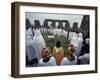 Druids at Stonehenge, Wiltshire, England, United Kingdom-Adam Woolfitt-Framed Photographic Print