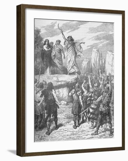 Druids Inciting the Britons to Oppose the Landing of the Romans, 43-null-Framed Giclee Print