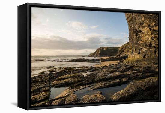 Druidston Haven Beach at Dusk, Pembrokeshire Coast National Park, Wales, United Kingdom, Europe-Ben Pipe-Framed Stretched Canvas