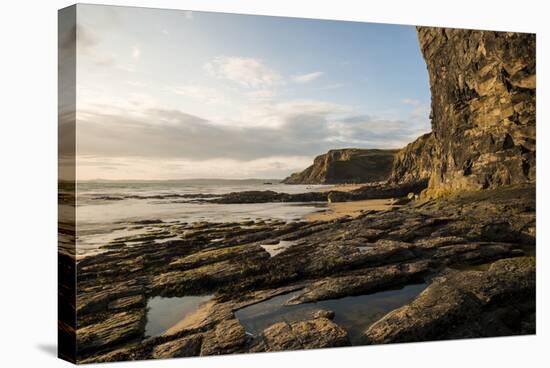 Druidston Haven Beach at Dusk, Pembrokeshire Coast National Park, Wales, United Kingdom, Europe-Ben Pipe-Stretched Canvas