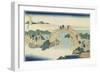 Drum Bridge at Kameidotenjin Shrine, 1833-1834-Katsushika Hokusai-Framed Giclee Print