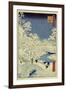 Drum Bridge Near Meguro, 1856-58-Ando Hiroshige-Framed Giclee Print
