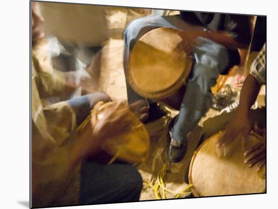 Drum Circle, Garifuna Settlement Day, Hopkins, Stann Creek District, Belize-Merrill Images-Mounted Photographic Print