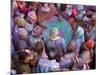 Drum in Temple During Holi Festival, Mathura, Uttar Pradesh, India-Peter Adams-Mounted Photographic Print