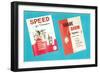 Drum Instruction Books, Retro-null-Framed Art Print