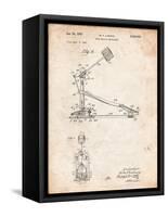 Drum Kick Pedal-Cole Borders-Framed Stretched Canvas