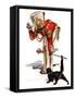 "Drum Major and Black Cat,"May 28, 1938-Samuel Nelson Abbott-Framed Stretched Canvas