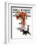 "Drum Major and Black Cat," Saturday Evening Post Cover, May 28, 1938-Samuel Nelson Abbott-Framed Giclee Print