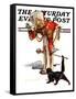 "Drum Major and Black Cat," Saturday Evening Post Cover, May 28, 1938-Samuel Nelson Abbott-Framed Stretched Canvas