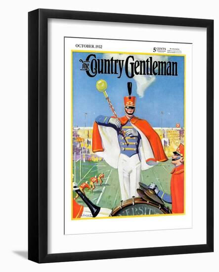 "Drum Major," Country Gentleman Cover, October 1, 1932-Hallman-Framed Giclee Print