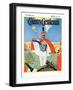 "Drum Major," Country Gentleman Cover, October 1, 1932-Hallman-Framed Giclee Print